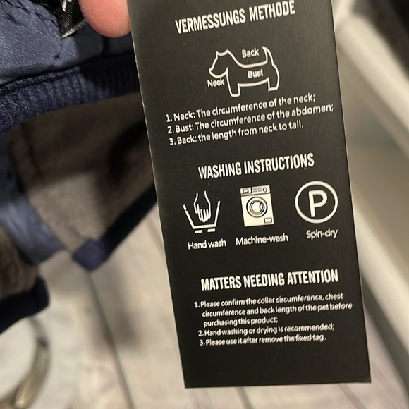 Dog Puffer harness jacket New with Tags! Navy - Picture 3 of 4